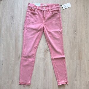 74AM ankle skinny pink jeans